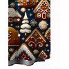 Couple Outfit Christmas Tree Snowflake Elements Printed Faux Fur Dress and Shirt Set - Noir S | US 4