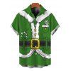 Christmas Couple Outfit 3D Print Faux Fur Dress and Shirt Set - PLANT GREEN S | US 4