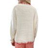 Pull Daily Sweater à manches longues imprimé jacquard et nœud papillon - Blanc L | US 8