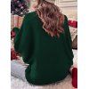 Pull de Noël à col roulé et manches chauve-souris - Vert profond XL | US 10