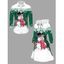 Christmas Couple Outfit Snowman Snowflake Print Colorblock Dress and Shirt Set - Bleu S | US 4
