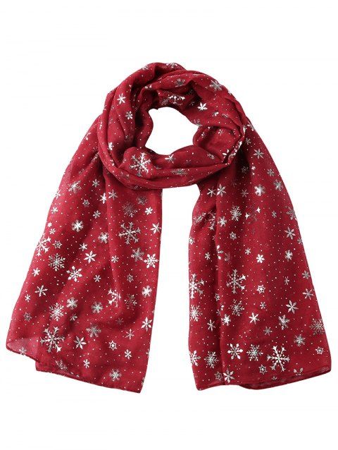 Écharpe de Noël à motif flocons de neige, écharpe chaude