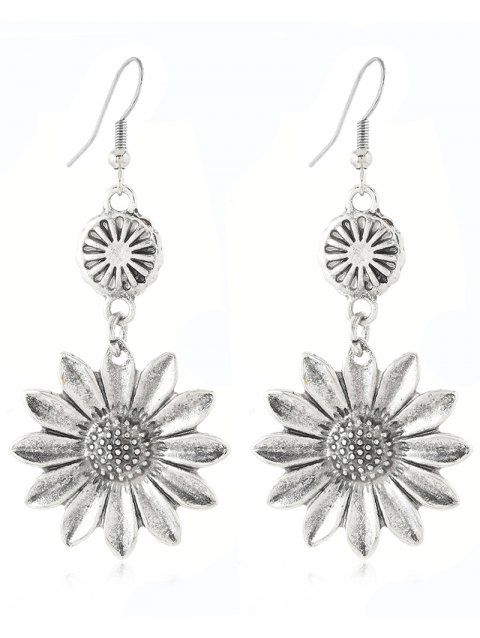 Boucles d'oreilles bohèmes citron tournesol vintage