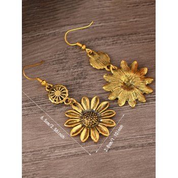 Bohemian Earrings Lemon Sunflower Vintage Earrings