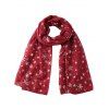 Écharpe de Noël à motif flocons de neige, écharpe chaude - Rouge 