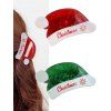 Lot de 2 pinces à cheveux de Noël avec motif flocons de neige et lettres - Accessoires de fête - multicolor A 