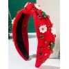 Bandeau de Noël avec nœud papillon, Père Noël et fausses pierres précieuses, accessoire de fête - Rouge 
