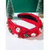 Bandeau de Noël avec nœud papillon, Père Noël et fausses pierres précieuses, accessoire de fête - Rouge 