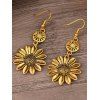 Boucles d'oreilles bohèmes citron tournesol vintage - d'or 