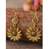 Boucles d'oreilles bohèmes citron tournesol vintage - d'or 