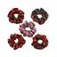 Lot de 5 chouchous de Noël à carreaux et flocons de neige, élastiques - multicolor A 