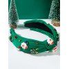 Bandeau de Noël avec nœud papillon, Père Noël et fausses pierres précieuses, accessoire de fête - Vert 