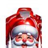 Christmas Couple Outfit Santa Claus Bell Print Belt Dress and Shirt Set - Rouge Vineux S | US 4