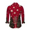 Holiday Couple Outfit Snowflake Christmas Tree Print Faux Fur Dress and Shirt Set - Rouge Vineux S | US 4