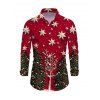 Holiday Couple Outfit Snowflake Christmas Tree Print Faux Fur Dress and Shirt Set - Rouge Vineux S | US 4