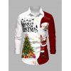Christmas Couple Outfit Santa Claus Christmas Tree Print Faux Fur Dress and Shirt Set - Rouge Vineux S | US 4
