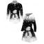 Christmas Couple Outfit Snowman Snowflake Print Hoodie Dress and Shirt Set - Noir S | US 4