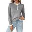 Pull chiné à manches longues et empiècements en dentelle - Gris Clair XL | US 12
