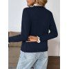 Pull chiné à manches longues et empiècements en dentelle - Bleu de Minuit XL | US 12