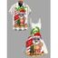 Christmas Couple Outfit Santa Claus Surfing Board Print Faux Fur Dress and Shirt Set - Blanc S | US 4
