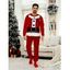 Ensemble de pyjama de Noël pour homme, imprimé en 3D - Rouge L