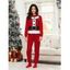 Ensemble de pyjama de Noël imprimé 3D pour femme - Rouge S | US 4