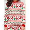 Ensemble de pyjama de Noël pour femme, imprimé géométrique sapin de Noël et élan - Rouge S | US 4