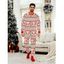 Ensemble de pyjama homme à imprimé géométrique sapin de Noël et élan - Rouge L