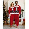 Christmas Couple Sleepwear Outfit 3D Print Home Sleepwear Set - Rouge S | US 4