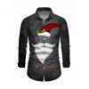 Holiday Couple Outfit Santa Claus Christmas Hat Letter Print Dress and Shirt Set - Noir S | US 4
