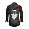 Holiday Couple Outfit Santa Claus Christmas Hat Letter Print Dress and Shirt Set - Noir S | US 4
