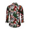 Holiday Couple Outfit Christmas Tree Skulls Print Belt Dress and Shirt Set - Noir S | US 4
