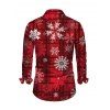Christmas Couple Outfit Snowflake Plaid Print Belt Dress and Shirt Set - Rouge Vineux S | US 4