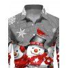 Christmas Couple Outfit Snowflake Snowman Print Belt Dress and Shirt Set - Noir S | US 4