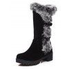 Colorblock Faux Fur Buckle Strap Snow Boots - Noir EU 43