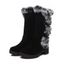 Colorblock Faux Fur Buckle Strap Snow Boots - café lumière EU 43
