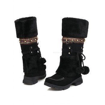 Winter Outfit Heather Sweater Fleece-Lined Leggings and Boots Set