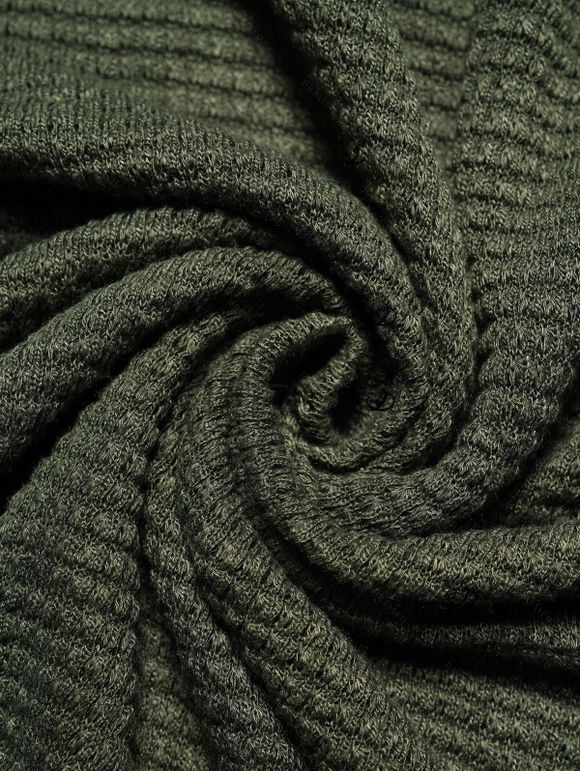 Winter Outfit Solid Color Textured Top Fleece-Lined Leggings and Boots Set - Vert Armée S | US 4