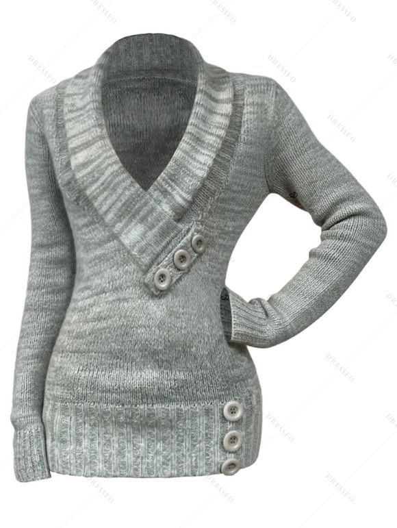 Winter Outfit Heather Sweater Fleece-Lined Leggings and Boots Set - Gris Foncé S | US 4