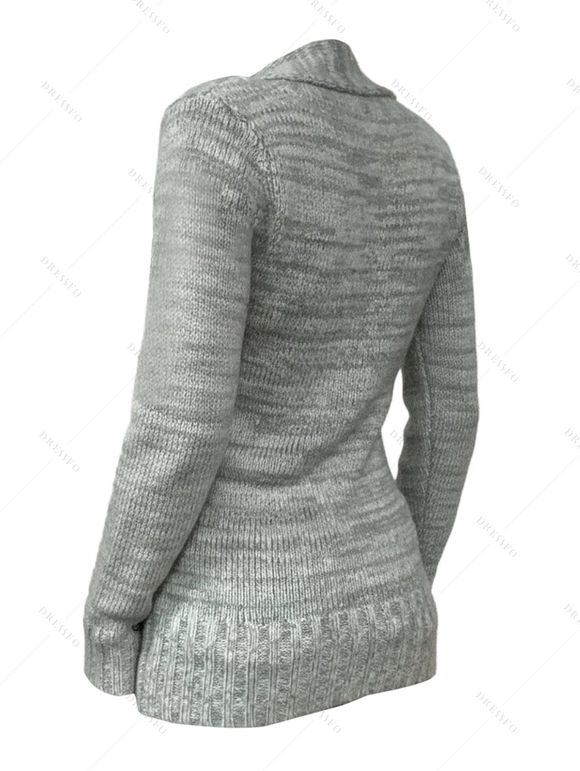 Winter Outfit Heather Sweater Fleece-Lined Leggings and Boots Set - Gris Foncé S | US 4