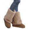 Slip-On Winter Boots for Women Plush Lined Ankle Snow Boots - café lumière EU 42