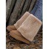 Slip-On Winter Boots for Women Plush Lined Ankle Snow Boots - café lumière EU 42