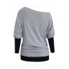 Winter Outfit Colorblock Buckle Top Fleece-Lined Leggings and Boots Set - Gris S | US 4
