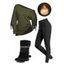 Winter Outfit Lace Up Grommet Solid Color Top Fleece-Lined Leggings and Boot Set - Vert Armée S | US 4