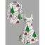 Couple Outfit Christmas Tree Lightning Chains Print Faux Fur Dress and Shirt Set - Blanc S | US 4