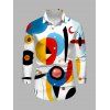 Chemise à manches longues pour homme, imprimée de motifs géométriques colorés - multicolor 5XL