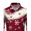Couple Outfit Christmas Tree Elk Snowflake Print Belt Dress and Shirt Set - Rouge Vineux S | US 4