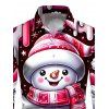 Christmas Couple Outfit Snowman Heart Star Print Faux Fur Dress and Shirt Set - Rouge Rose S | US 4
