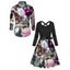 Party Couple Outfit Mirror Ball Print Crossover Belt Dress and Shirt Set - multicolor S | US 4