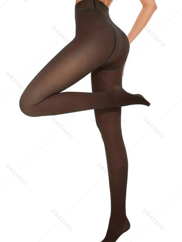 Winter Outfit Cable Knit Drop Shoulder Sweater Dress Fleece-Lined Leggings Boots Set - café lumière S | US 4